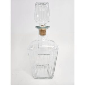 Glass Decanter with Stopper Decor Federal Law‎ Forbids Clear